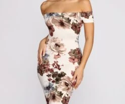 Windsor. Painted In Florals Midi Dress -Specialtycookwareus 05101 7384 1