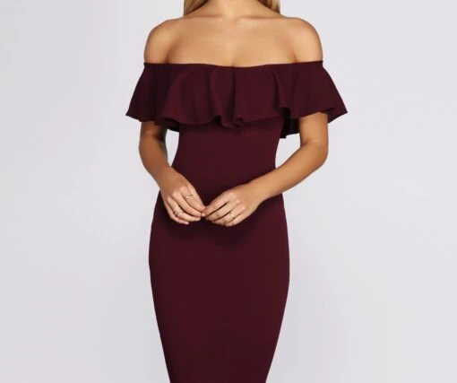 Windsor. Ready And Ruffled Midi Dress -Specialtycookwareus 05101 8114 2