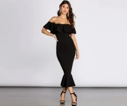 Windsor. Ready And Ruffled Midi Dress -Specialtycookwareus 05101 8463 1