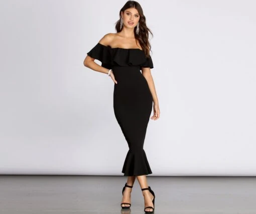 Windsor. Ready And Ruffled Midi Dress -Specialtycookwareus 05101 8463 1