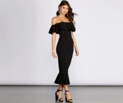 Windsor. Ready And Ruffled Midi Dress -Specialtycookwareus 05101 8463 3