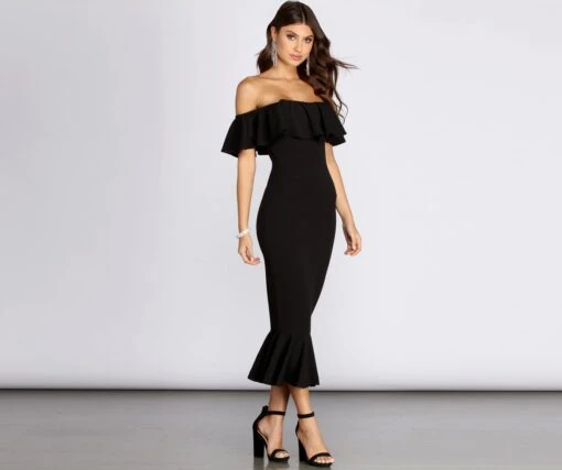 Windsor. Ready And Ruffled Midi Dress -Specialtycookwareus 05101 8463 3