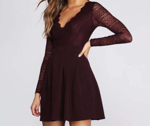 Windsor. Secret Obsession Lace Skater Dress -Specialtycookwareus 05101 8648 3