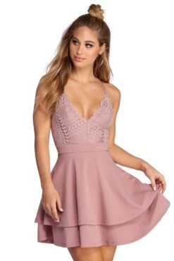 Windsor. Layered In Lace Skater Dress -Specialtycookwareus 05101 8797 1