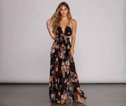 Windsor. Tea Garden Floral Maxi Dress -Specialtycookwareus 05102 0077 4