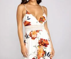 Windsor. Fab Florals Crochet Waist Maxi Dress -Specialtycookwareus 05102 0196 4