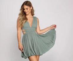 Windsor. Lovely In Linen Sleeveless Skater Dress -Specialtycookwareus 05102 0242 1 1
