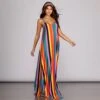 Windsor. Rainbow Wave Maxi Dress -Specialtycookwareus 05102 0244 1