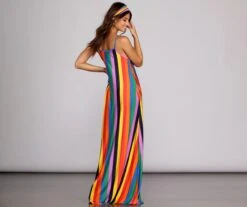 Windsor. Rainbow Wave Maxi Dress -Specialtycookwareus 05102 0244 4