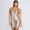 Windsor. Satin Snake Print Mini Dress -Specialtycookwareus 05102 0383 1