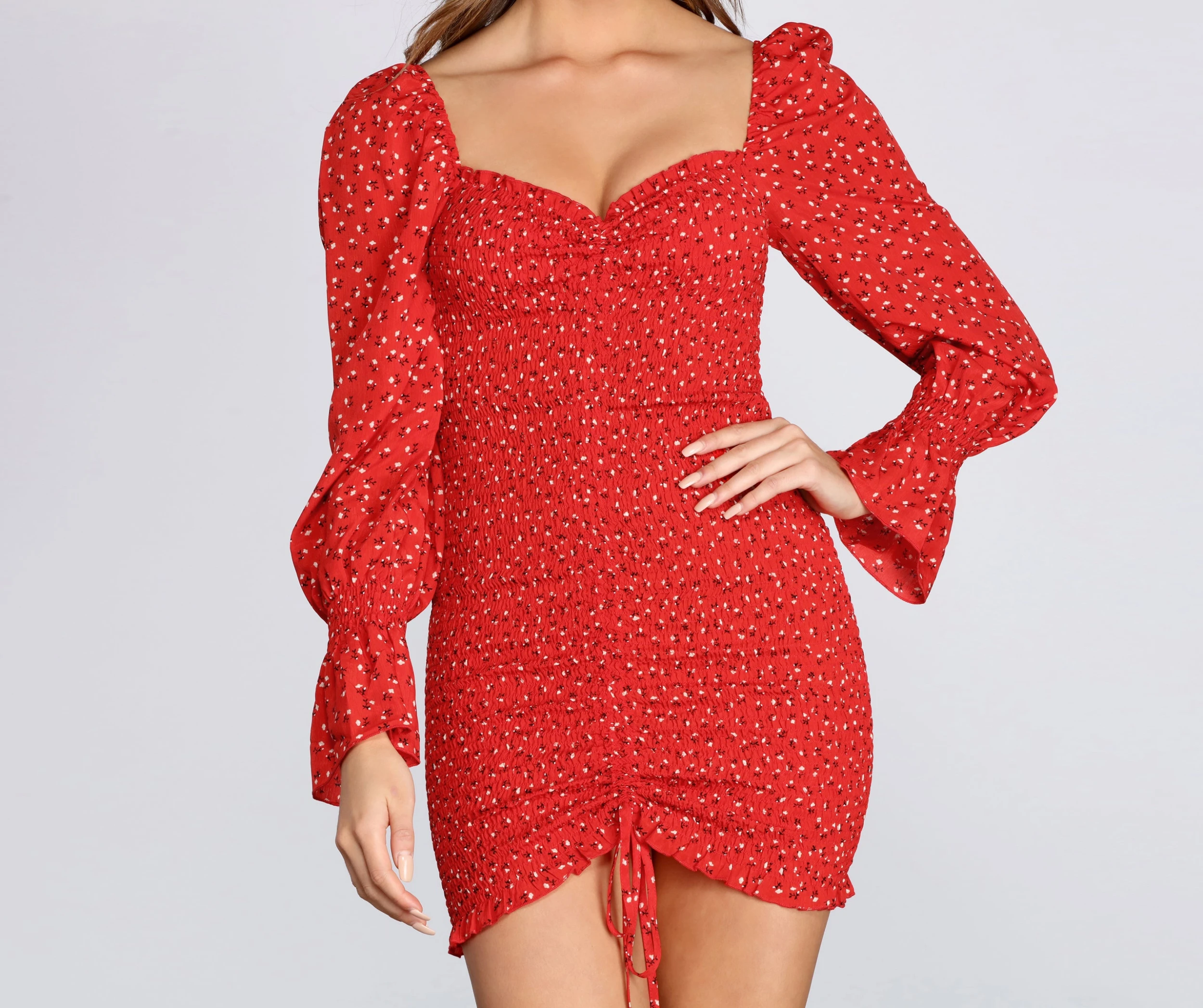 Floral Flair Smocked Mini Dress Windsor. Floral Flair Smocked Mini Dress -Specialtycookwareus 05102 0393 4