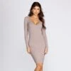 Windsor. Long Sleeve Knit Midi Dress -Specialtycookwareus 05102 0395 1