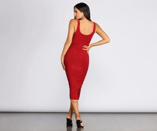 Windsor. Ruched Right In Midi Dress -Specialtycookwareus 05102 0411 2