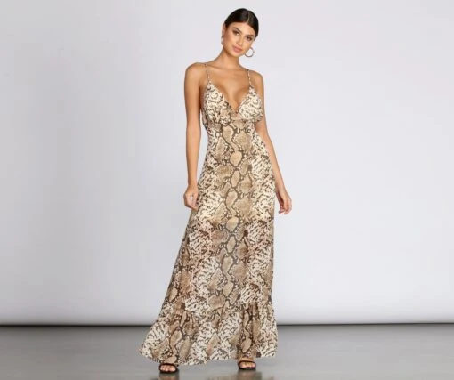 Windsor. Sleeveless Leopard Chiffon Maxi Dress -Specialtycookwareus 05102 0413 1 e9197f42 4064 489f 9c9c 2063cab13153