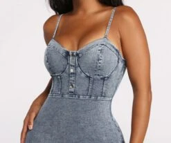 Windsor. Acid Wash Denim Spaghetti Strap Button Mini Dress -Specialtycookwareus 05102 0474 3 5adcccbd 942f 4be9 8615 91283eb43ad2