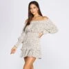Windsor. Ruffle Up Chiffon Off Shoulder Mini Dress -Specialtycookwareus 05102 0506 1
