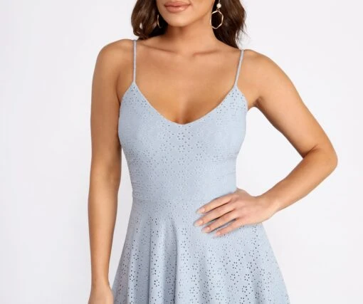 Windsor. Eyelet Breeze Sleeveless Skater Dress -Specialtycookwareus 05102 0600 3