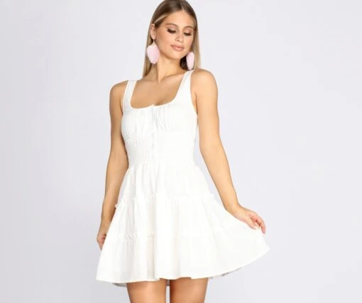 Windsor. Boho Breeze Tiered Mini Dress -Specialtycookwareus 05102 0626 1 83bb235a 6930 4777 bb39 2fc58c8121c6