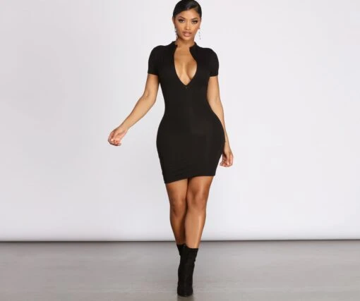 Windsor. Zip Up Chic Mini Dress -Specialtycookwareus 05102 0650 4 ea35e01d aea6 4356 ba53 c496130f7a24