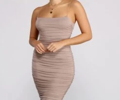 Windsor. Friday Night Ruched Midi Dress -Specialtycookwareus 05102 0692 3