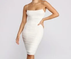 Windsor. Friday Night Ruched Midi Dress -Specialtycookwareus 05102 0693 1 d8affba0 4edc 44b0 9705 61279ae9e39b