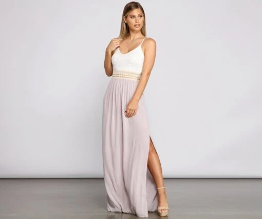 Windsor. Effortlessly Stunning Crochet Waist Maxi Dress -Specialtycookwareus 05102 0755 1