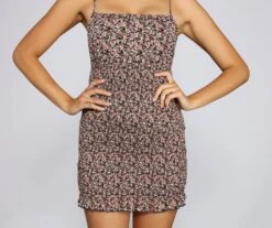 Windsor. Floral Vibes Smocked Mini Dress -Specialtycookwareus 05102 0802 4 d370cc8c 082d 427f b455 443e4e11cd40