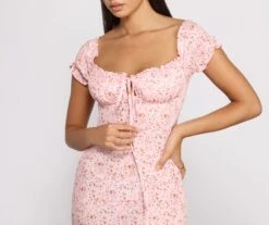Windsor. Sweet Florals Smocked Mini Dress -Specialtycookwareus 05102 0810 3