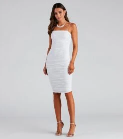 Windsor. She's A Showstopper Ruched Midi Dress -Specialtycookwareus 05102 0849 3