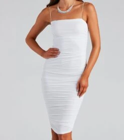 Windsor. She's A Showstopper Ruched Midi Dress -Specialtycookwareus 05102 0849 4