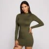 Windsor. All About Knit Mock Neck Mini Dress -Specialtycookwareus 05102 0855 1