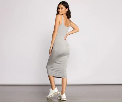 Windsor. Slay Every Day Basic Scoop Neck Midi Dress -Specialtycookwareus 05102 0907 2