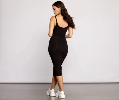 Windsor. Slay Every Day Basic Scoop Neck Midi Dress -Specialtycookwareus 05102 0908 2