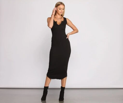 Windsor. Basic Vibes Knit Midi Dress -Specialtycookwareus 05102 0923 1