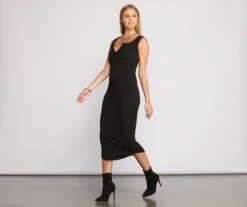 Windsor. Basic Vibes Knit Midi Dress -Specialtycookwareus 05102 0923 4