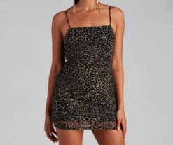 Windsor. Feline Fashionista Leopard Mesh Mini Dress -Specialtycookwareus 05102 0927 5