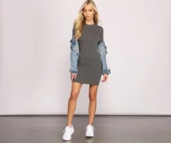 Windsor. Casual Vibes Button Down Ribbed Mini Dress -Specialtycookwareus 05102 0950 4 8df47718 0303 4361 bfd8 3c208da2f151