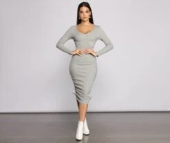 Windsor. Fall Back To Basics Ribbed Knit Ruched Mini Dress -Specialtycookwareus 05102 1023 4 0f17a9d0 97f1 430a a047 2ed23108856d