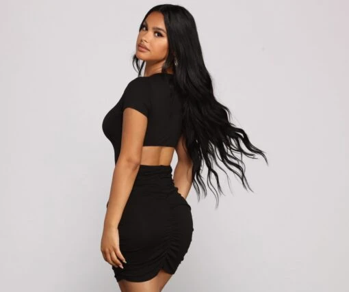 Windsor. Casual Staple Open Back Ruched Mini Dress -Specialtycookwareus 05102 1097 1 aa1e1e4b 274e 4017 97f0 6a7466cbda3d