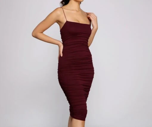 Windsor. Heart Of Glam Ruched Midi Dress -Specialtycookwareus 05102 1104 4 73446307 a16f 4232 9533 2ad3c83aba05