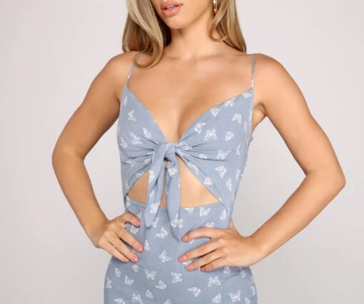 Windsor. Lovestruck Butterfly Print Smocked Mini Dress -Specialtycookwareus 05102 1230 3