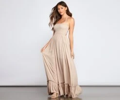 Windsor. Go With The Flow Smocked Maxi Dress -Specialtycookwareus 05102 1362 5