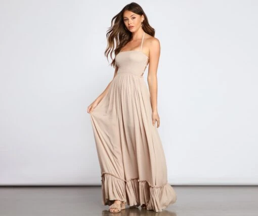 Windsor. Go With The Flow Smocked Maxi Dress -Specialtycookwareus 05102 1362 5