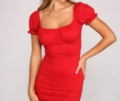 Windsor. So Sweet Puff Sleeve Mini Dress -Specialtycookwareus 05102 1551 3