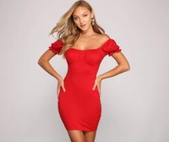 Windsor. So Sweet Puff Sleeve Mini Dress -Specialtycookwareus 05102 1551 4