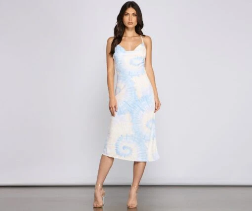 Windsor. Splash Of Style Tie Dye Midi Dress -Specialtycookwareus 05102 1659 1