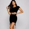 Windsor. Stylish Stunner Ruched Mini Dress -Specialtycookwareus 05102 2029 1