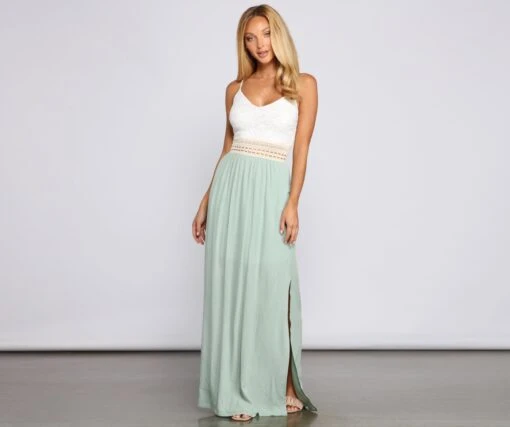 Windsor. Effortlessly Stunning Crochet Waist Maxi Dress -Specialtycookwareus 05102 2370 1