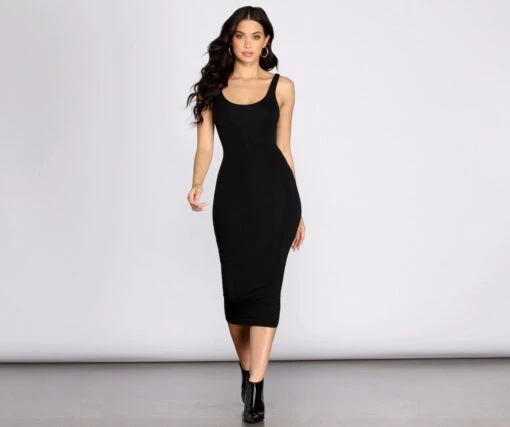 Windsor. Basic Essentials Midi Dress -Specialtycookwareus 05102 2906 1