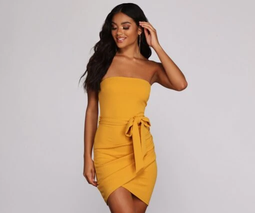 Windsor. Tied With Style Mini Dress -Specialtycookwareus 05102 3919 1 b1b464a5 7d57 4533 af9f 593623d5a980